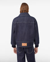 Load image into Gallery viewer, Collared Raw Denim Bomber
