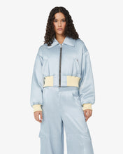 Load image into Gallery viewer, Cropped Satin Bomber
