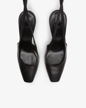 Load image into Gallery viewer, Leather Logo Chain Slingback
