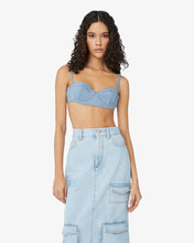 Load image into Gallery viewer, Choker Denim Bra
