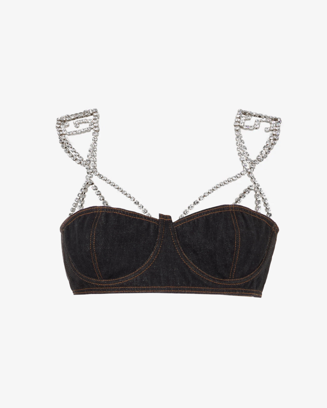 Choker Denim Bra