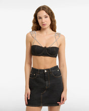 Load image into Gallery viewer, Choker Denim Bra
