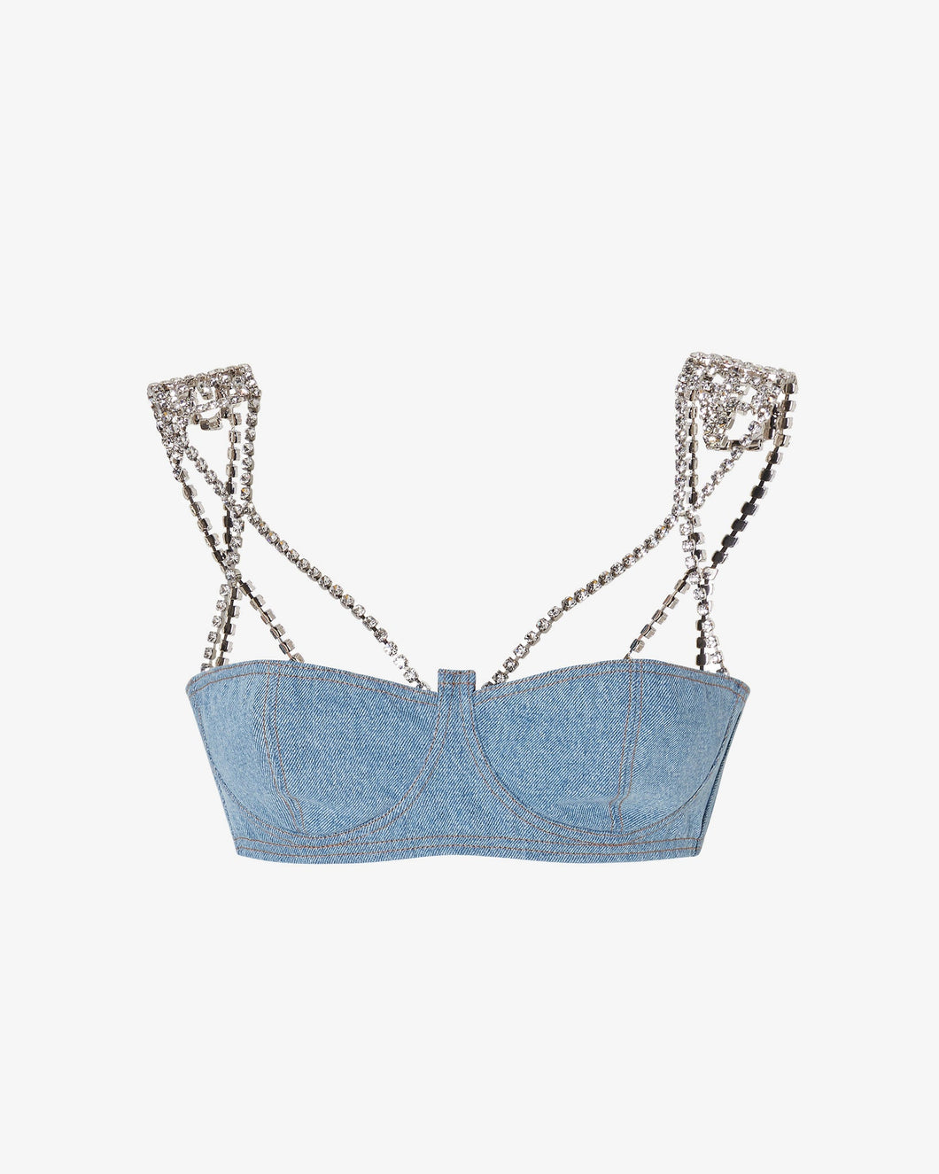 Choker Denim Bra