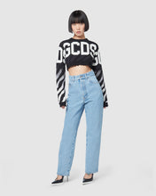 Load image into Gallery viewer, Choker denim trousers: Women Trousers New Light Blue | GCDS
