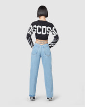 Load image into Gallery viewer, Choker denim trousers: Women Trousers New Light Blue | GCDS
