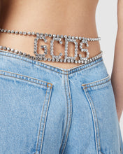 Load image into Gallery viewer, Choker denim trousers: Women Trousers New Light Blue | GCDS
