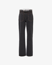 Load image into Gallery viewer, Chocker Denim Trousers | Women Trousers Black | GCDS®
