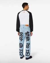 Load image into Gallery viewer, Gcds Graffiti Wide Denim Trousers | Men Trousers Light Blue | GCDS®
