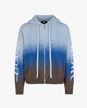 Load image into Gallery viewer, Brushed  Degradè Zip-Up Jacket | Men Knitwear Light Blue | GCDS®
