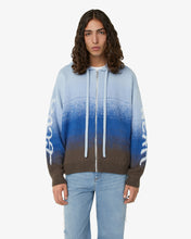 Load image into Gallery viewer, Brushed  Degradè Zip-Up Jacket | Men Knitwear Light Blue | GCDS®
