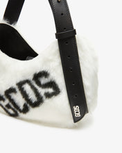 Load image into Gallery viewer, Comma Small Faux Fur Logo Twist Bag | Women Bags White | GCDS®
