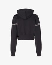 Load image into Gallery viewer, Bling Gcds Cropped Hoodie | Women Sweatshirts Black | GCDS®
