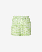 Load image into Gallery viewer, All-Over Waved Logo Print Swim Shorts | Men Swimwear Lime | GCDS Spring/Summer 2023
