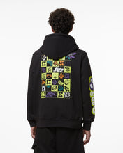 Load image into Gallery viewer, Checkboard Print Zip-Up Regular Hoodie | Men Hoodie Black | GCDS Spring/Summer 2023
