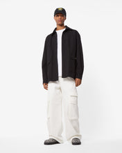 Load image into Gallery viewer, Cotton Canvas Overshirt | Men Outerwear Black | GCDS Spring/Summer 2023
