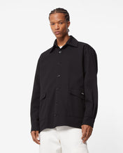 Load image into Gallery viewer, Cotton Canvas Overshirt | Men Outerwear Black | GCDS Spring/Summer 2023
