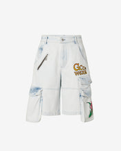 Load image into Gallery viewer, Bleached Embroidered Ultracargo Bermuda | Men Trousers White | GCDS Spring/Summer 2023
