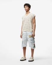 Load image into Gallery viewer, Bleached Embroidered Ultracargo Bermuda | Men Trousers White | GCDS Spring/Summer 2023
