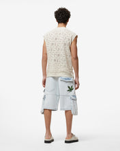 Load image into Gallery viewer, Bleached Embroidered Ultracargo Bermuda | Men Trousers White | GCDS Spring/Summer 2023
