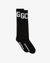 Load image into Gallery viewer, Mid Calf Band Logo Socks | Men Socks Black | GCDS Spring/Summer 2023
