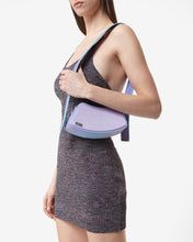 Load image into Gallery viewer, Comma Holographic Crossbody Bag | Unisex Bags Silver/Lilac | GCDS Spring/Summer 2023
