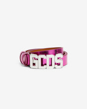 Load image into Gallery viewer, Metallic Logo Belt | Women Belts Fuchsia | GCDS Spring/Summer 2023
