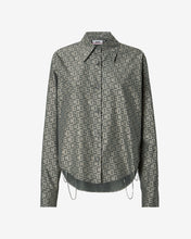 Load image into Gallery viewer, Bling Gcds  Monogram Overshirt | Women Outerwear Military Green | GCDS Spring/Summer 2023
