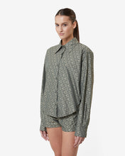 Load image into Gallery viewer, Bling Gcds  Monogram Overshirt | Women Outerwear Military Green | GCDS Spring/Summer 2023
