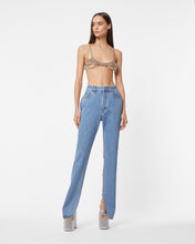 Load image into Gallery viewer, Bling Denim Trousers | Women Trousers New Light Blue | GCDS Spring/Summer 2023
