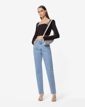 Load image into Gallery viewer, Logo Chain Long Sleeves Top | Women Tops Black | GCDS Spring/Summer 2023
