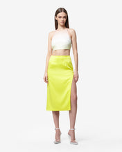 Load image into Gallery viewer, Bling Glossy Long Skirt | Women Skirts Yellow fluo | GCDS Spring/Summer 2023
