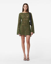 Load image into Gallery viewer, Gcds Monogram Macramé Dress | Women Dress Military Green | GCDS Spring/Summer 2023
