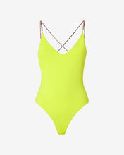 Load image into Gallery viewer, Bling Swimsuit | Women Swimwear Lime | GCDS Spring/Summer 2023
